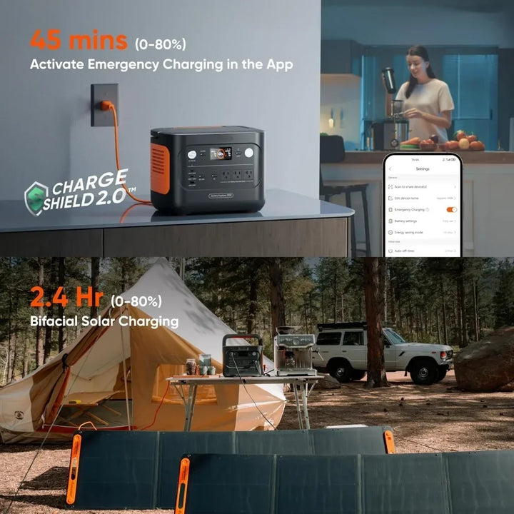 Solar Portable Generator 1000 v2 with 200W Solar Panel